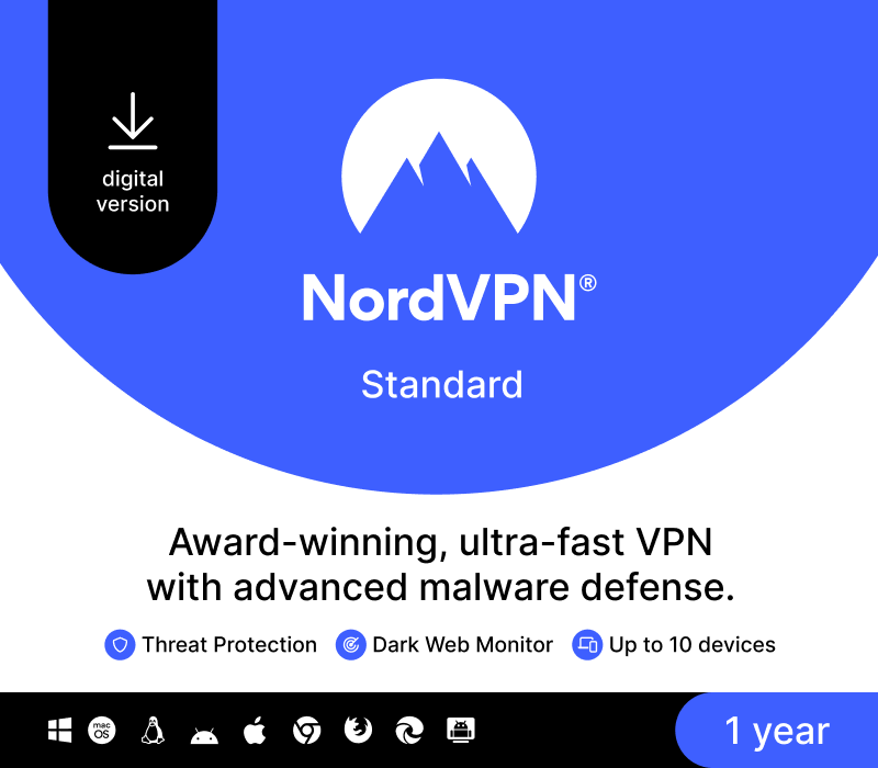 NordVPN Standard AU Key (1 Year / 10 Devices)