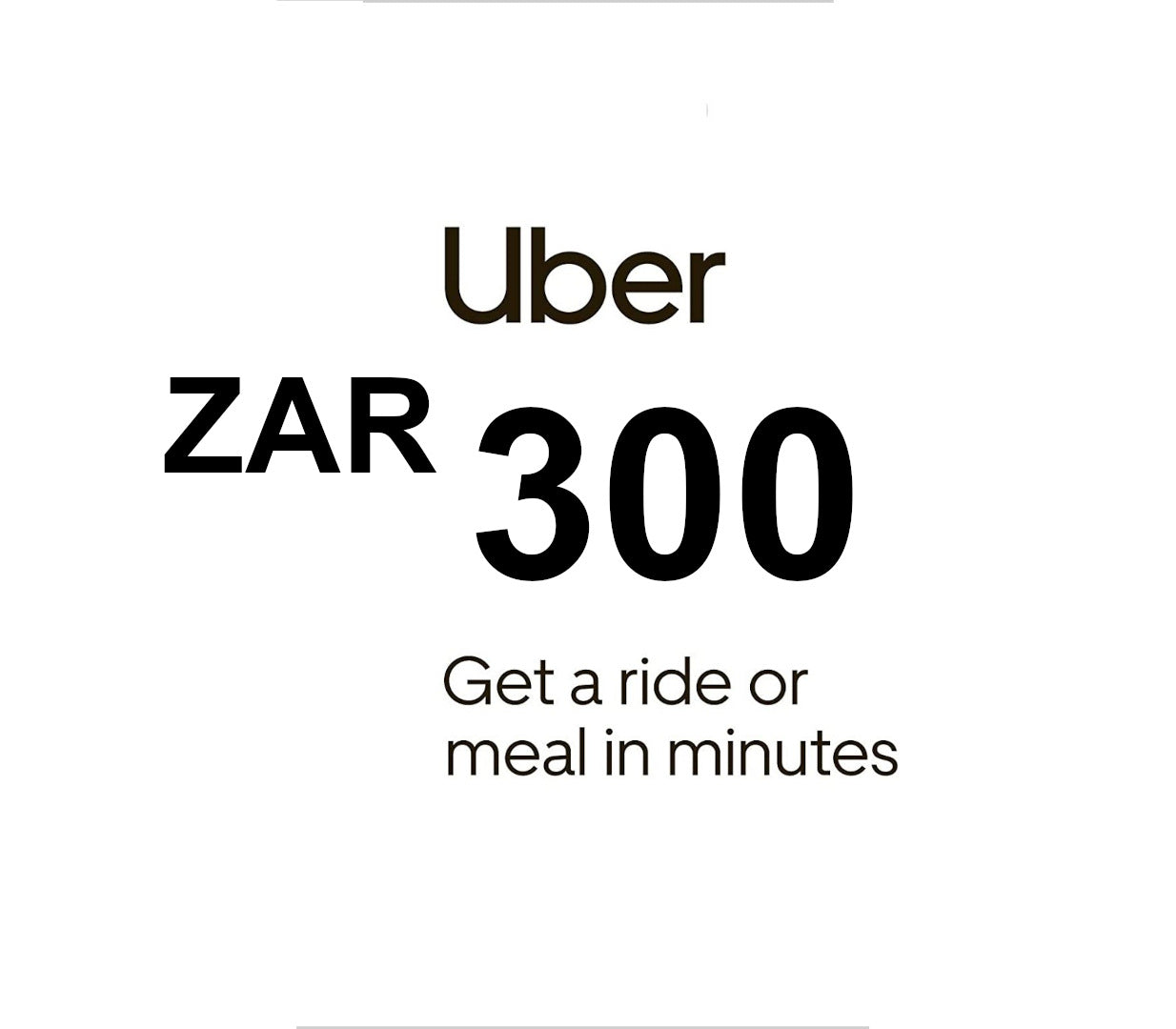 Uber ZAR 300 Voucher