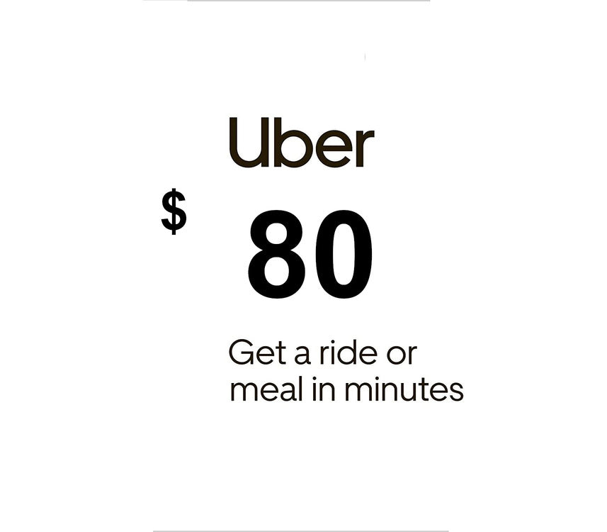 Uber USD 80 Gift Card