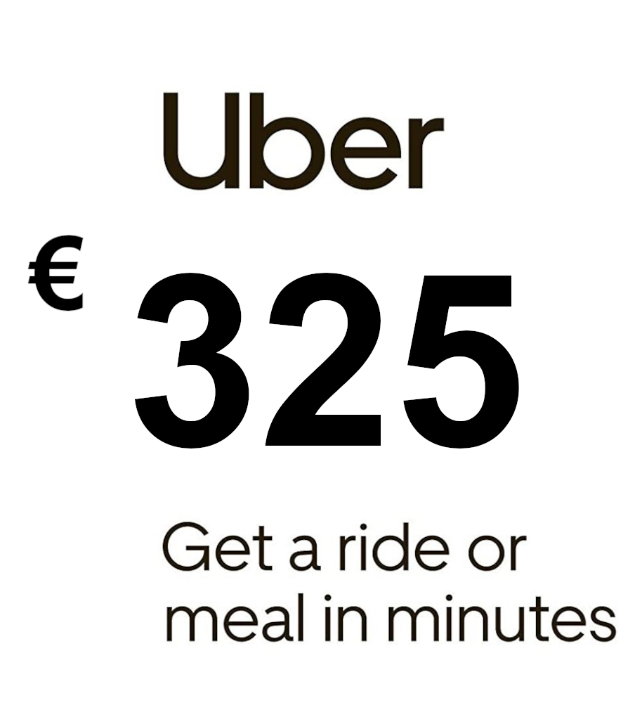 Uber EUR 325 Gift Card FR