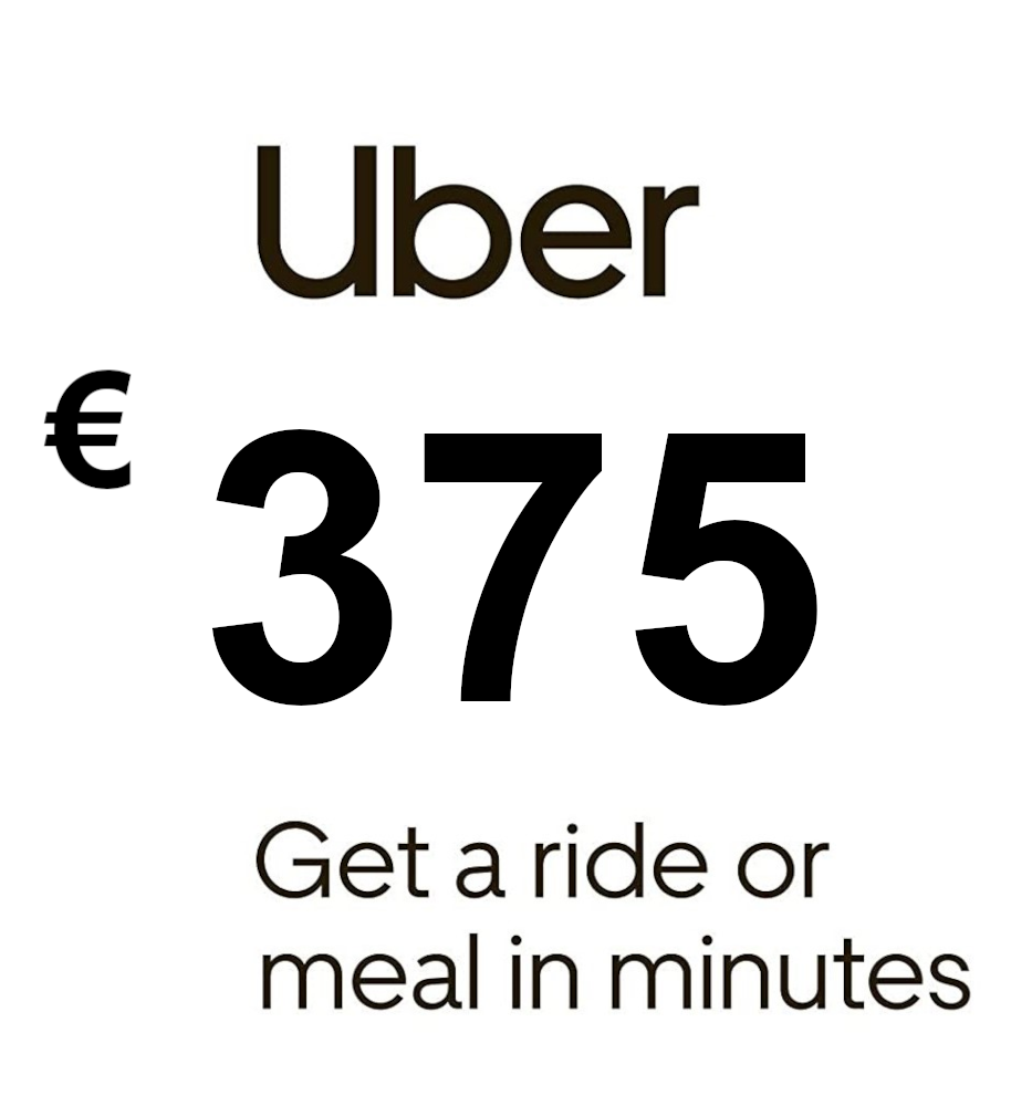 Uber EUR 375 Gift Card FR