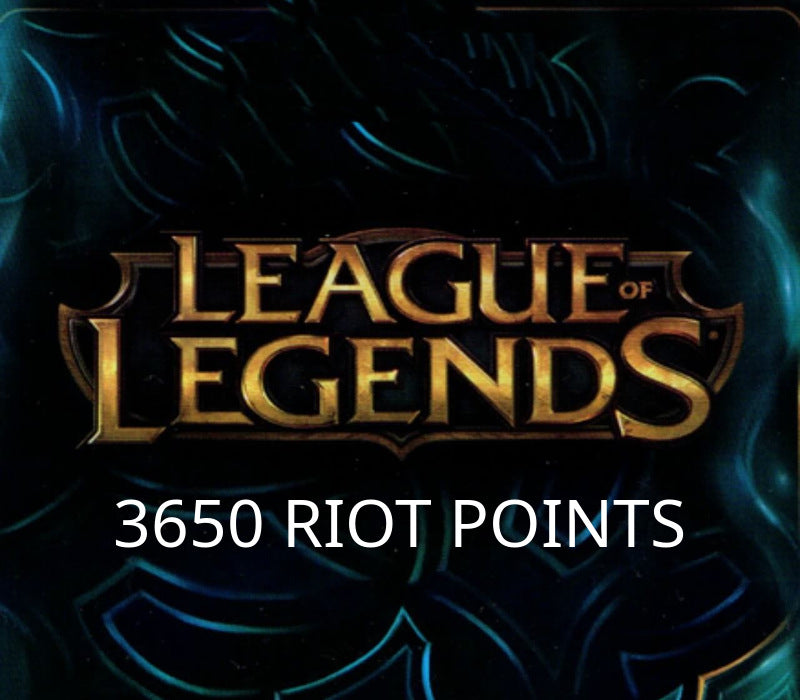League of Legends 3650 RP Prepaid Card