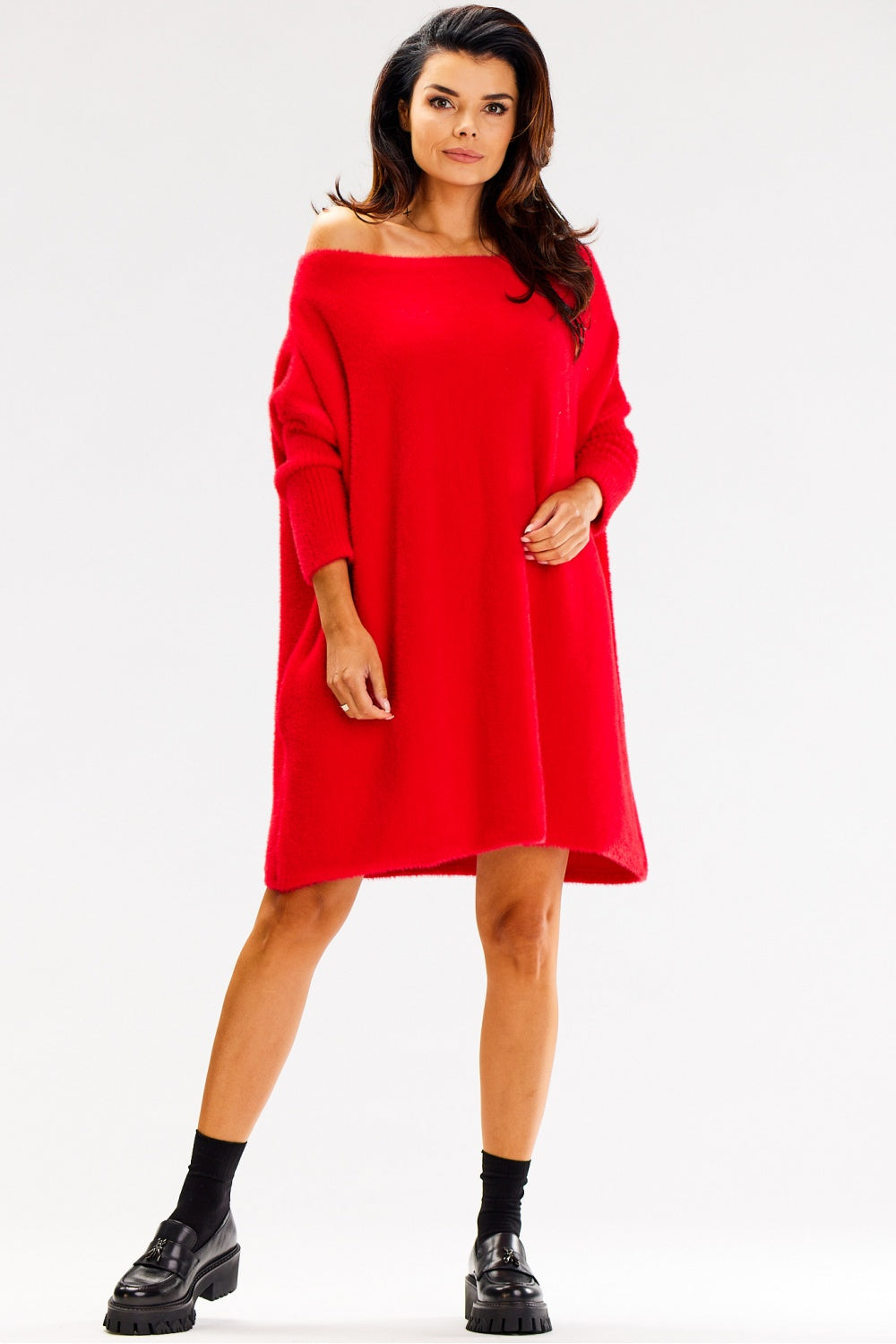 Pull femme awama Chandail Long Chandail — rouge