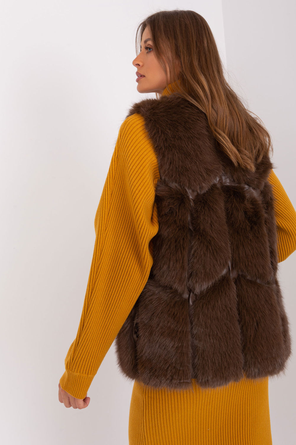 Gilet femme AT — brun