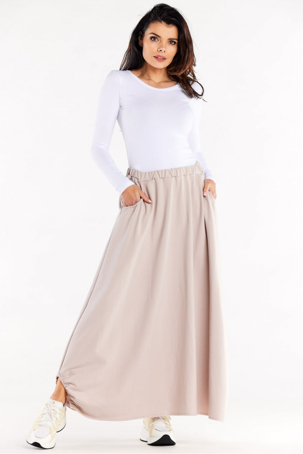 Jupe femme Infinite You Longue Longue — beige