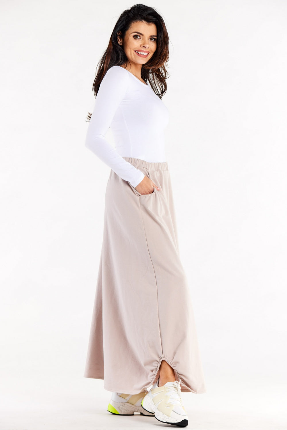 Jupe femme Infinite You Longue Longue — beige
