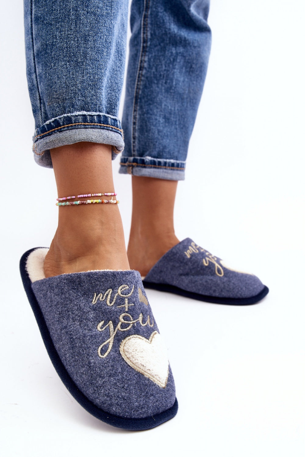 Pantalon femme Step in style Pantoufles Pantoufles — bleu marine