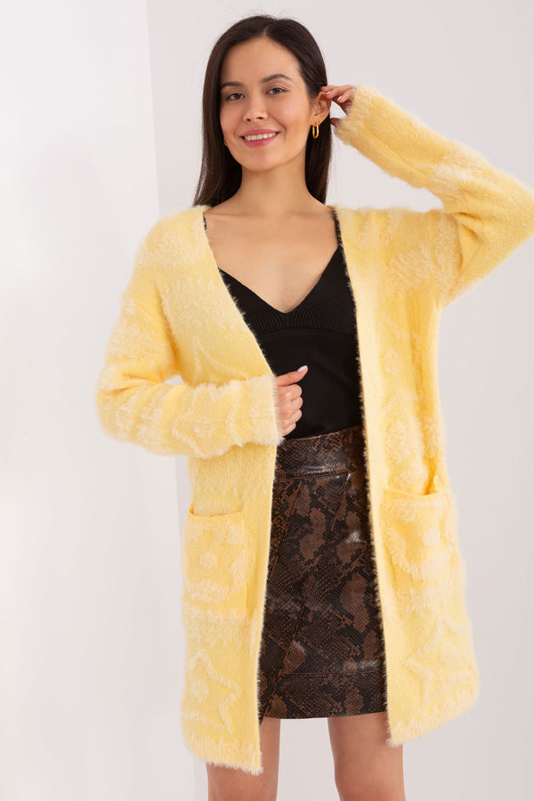 Cardigan femme AT — jaune