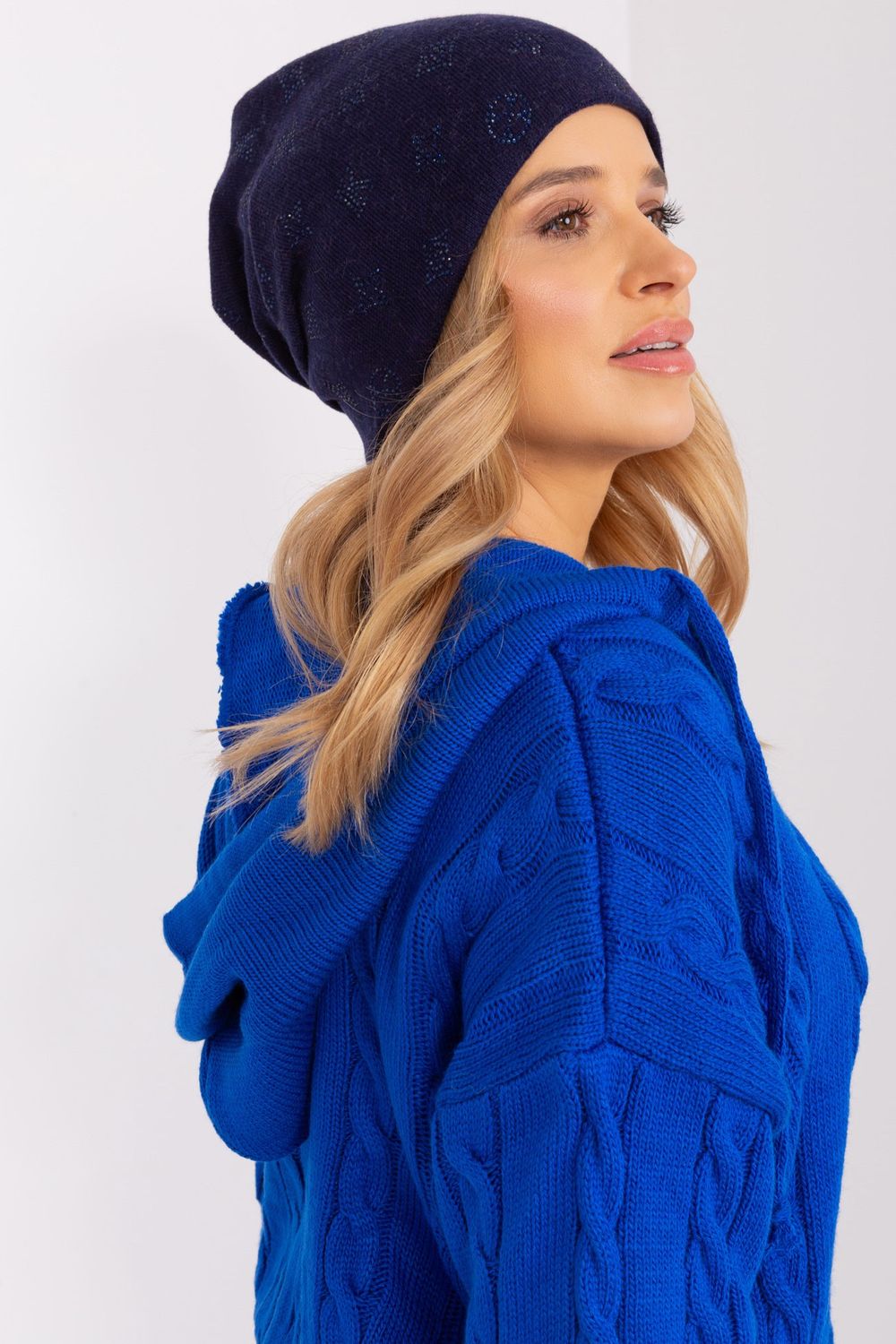 Bonnet femme AT — bleu marine