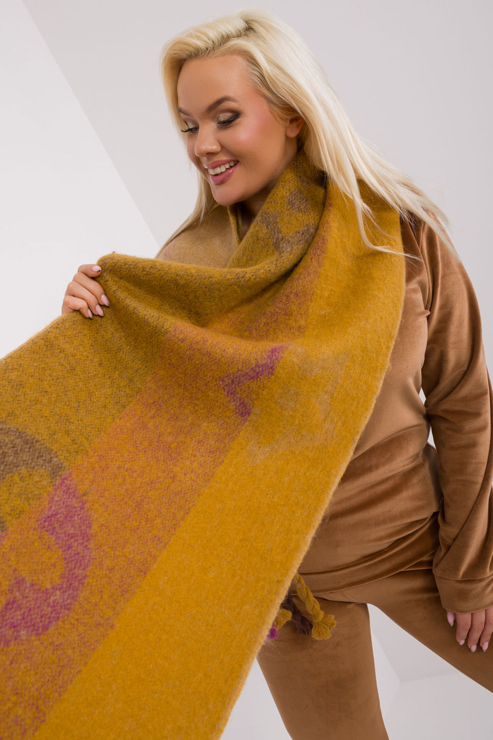 Châle femme AT — jaune
