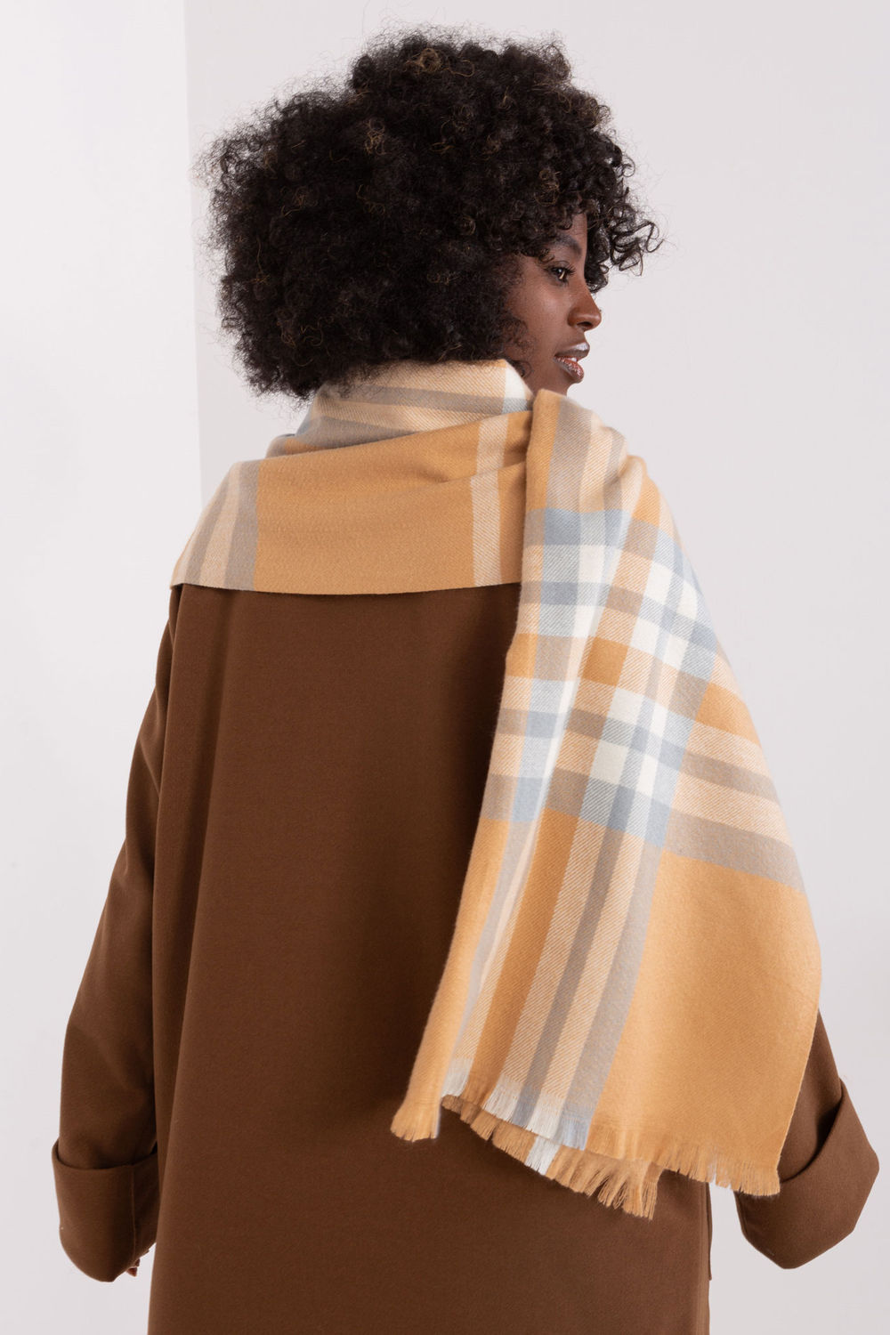 Châle femme AT — brun