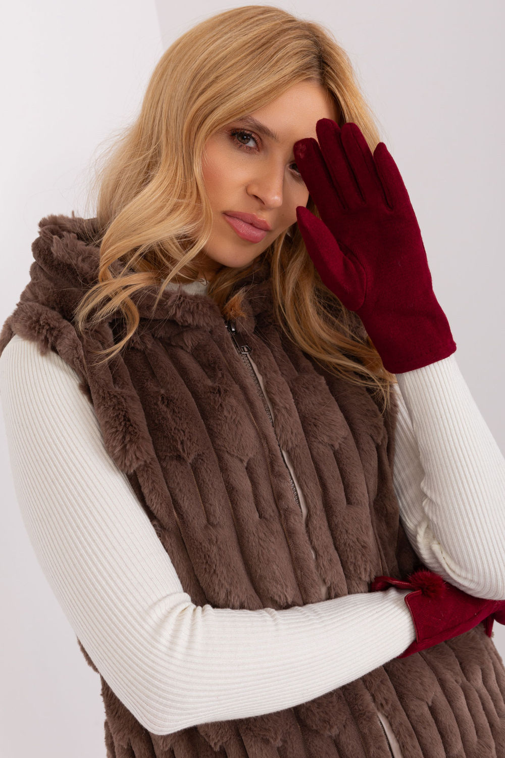 Gants femme AT — rouge