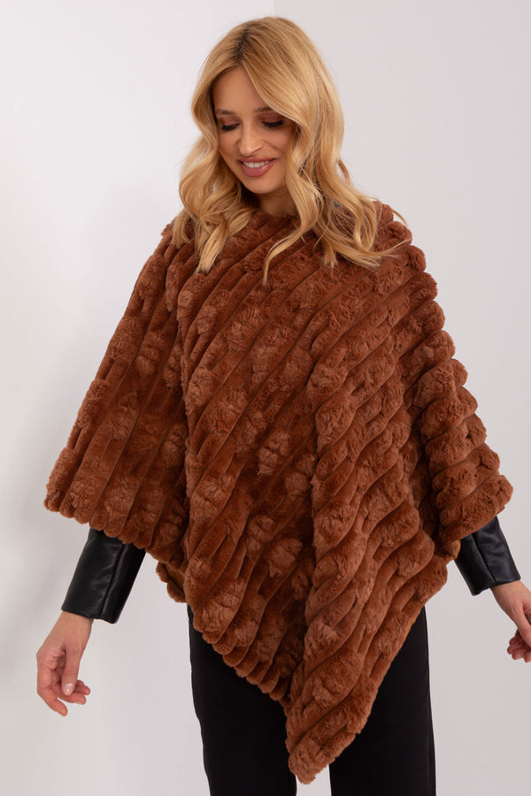 Poncho femme AT — brun
