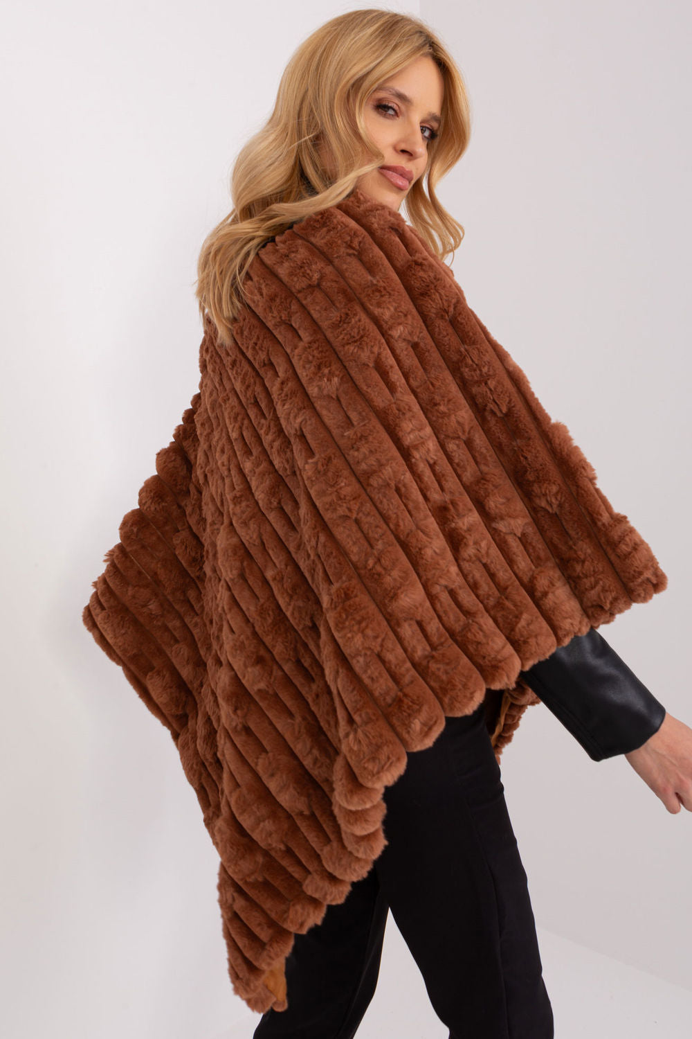Poncho femme AT — brun