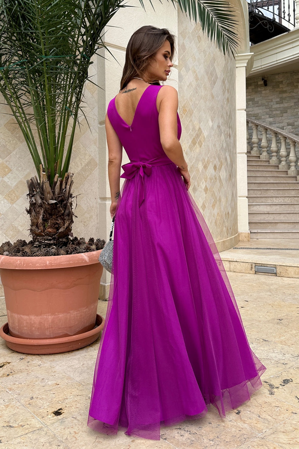 Robe femme Bicotone Longue Longue — violet
