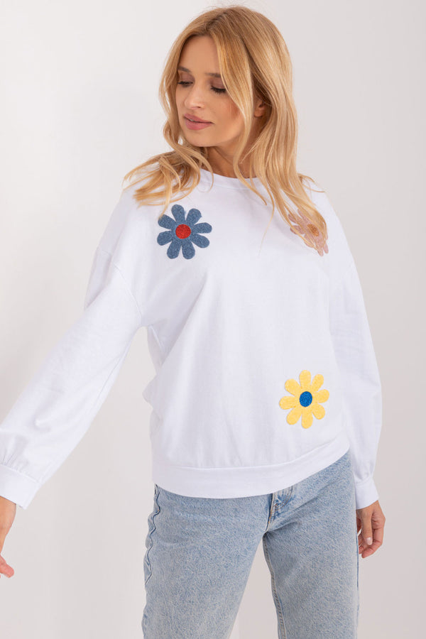 T-shirt femme Italy Moda Sweatshirt Sweatshirt — blanc