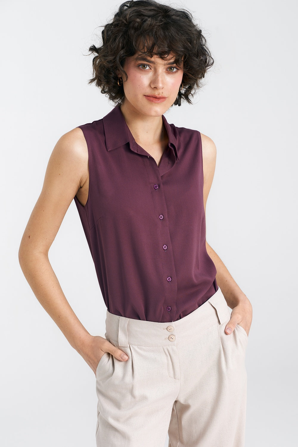 Blouse femme Nife Chemise Chemise — violet
