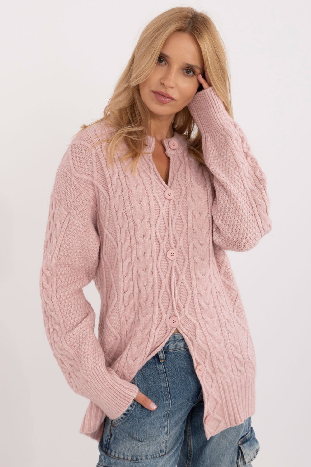 Cardigan femme AT — rosé