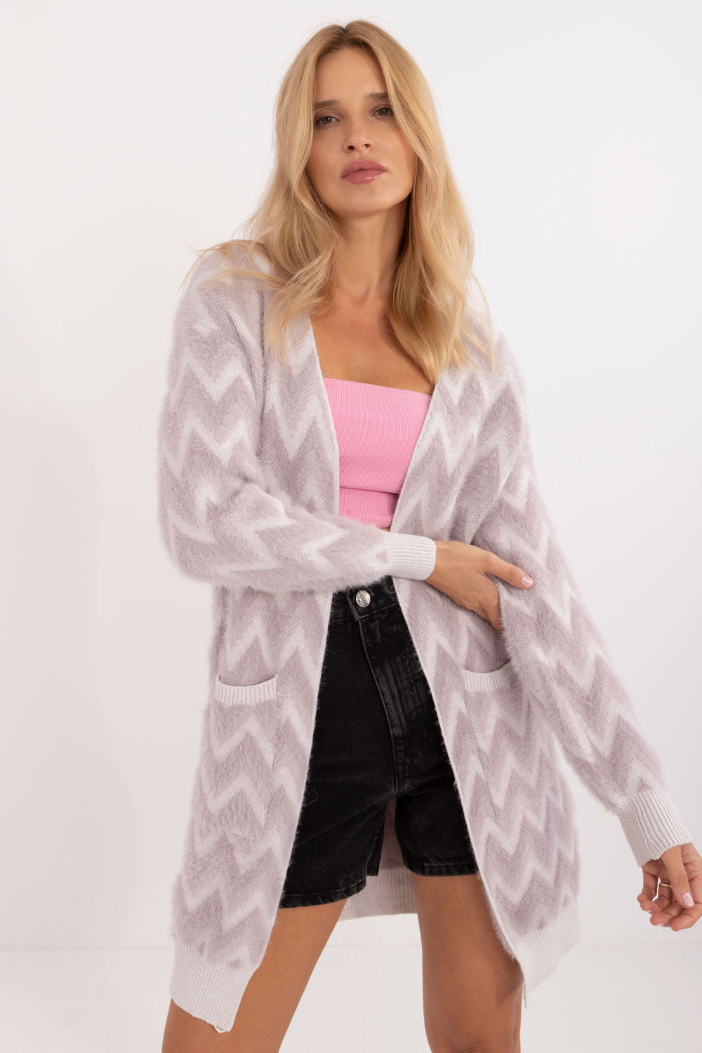 Cardigan femme AT — violet