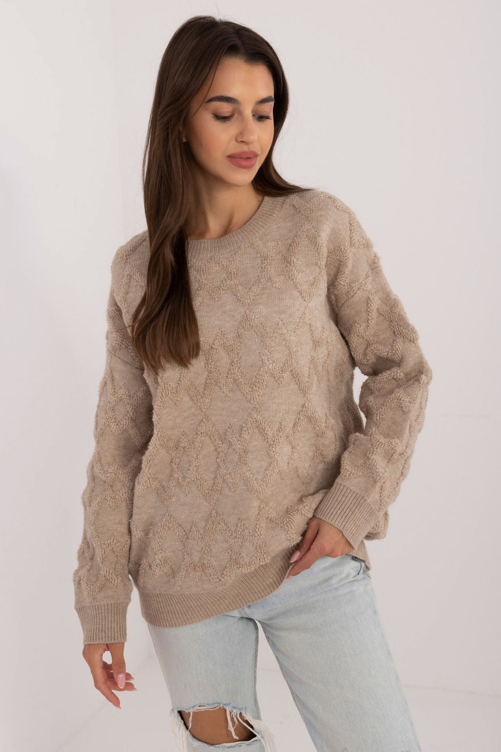 Pull femme AT Chandail Chandail — beige