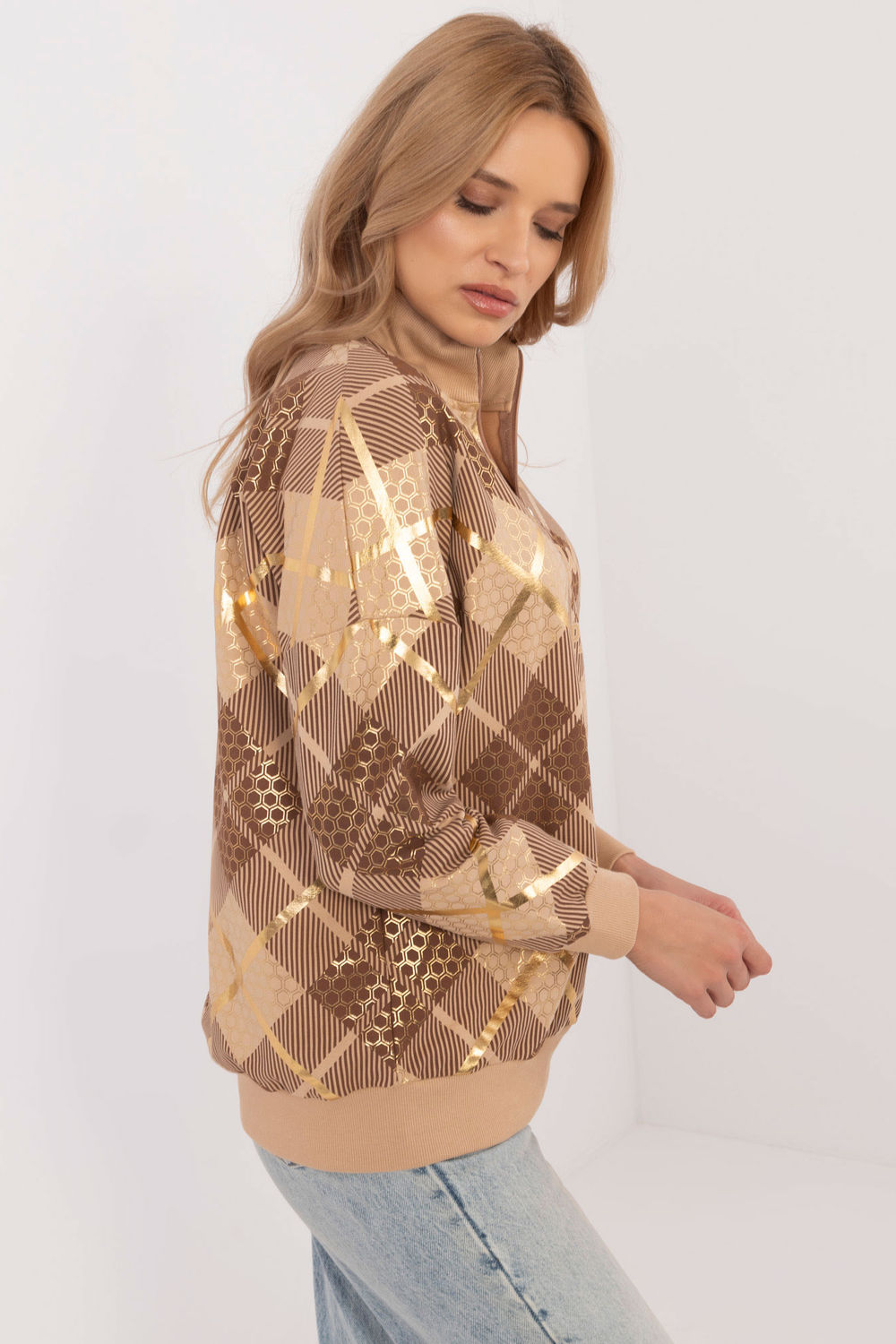 T-shirt femme Factory Price Sweatshirt Sweatshirt — brun