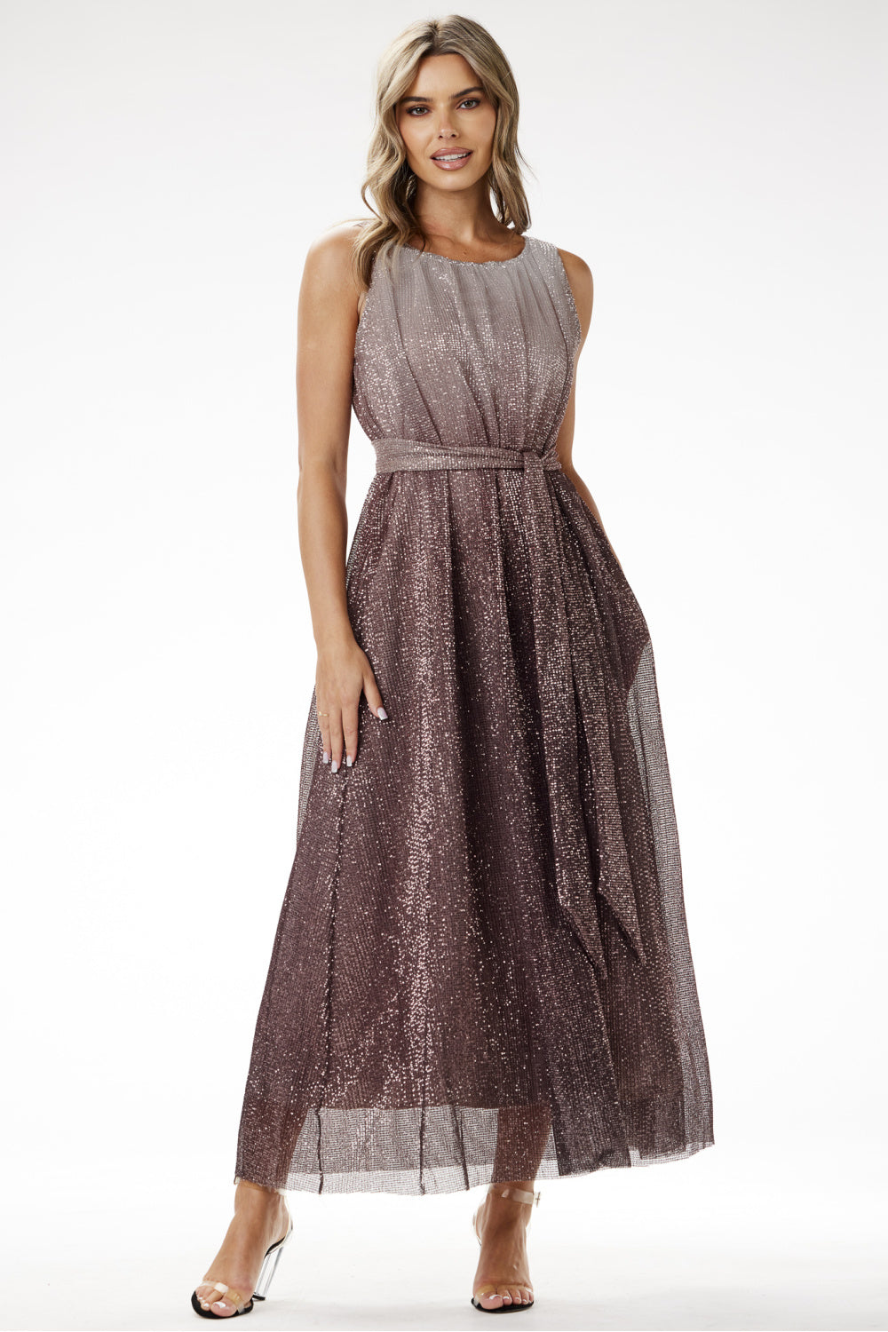 Robe femme awama Longue Longue — brun