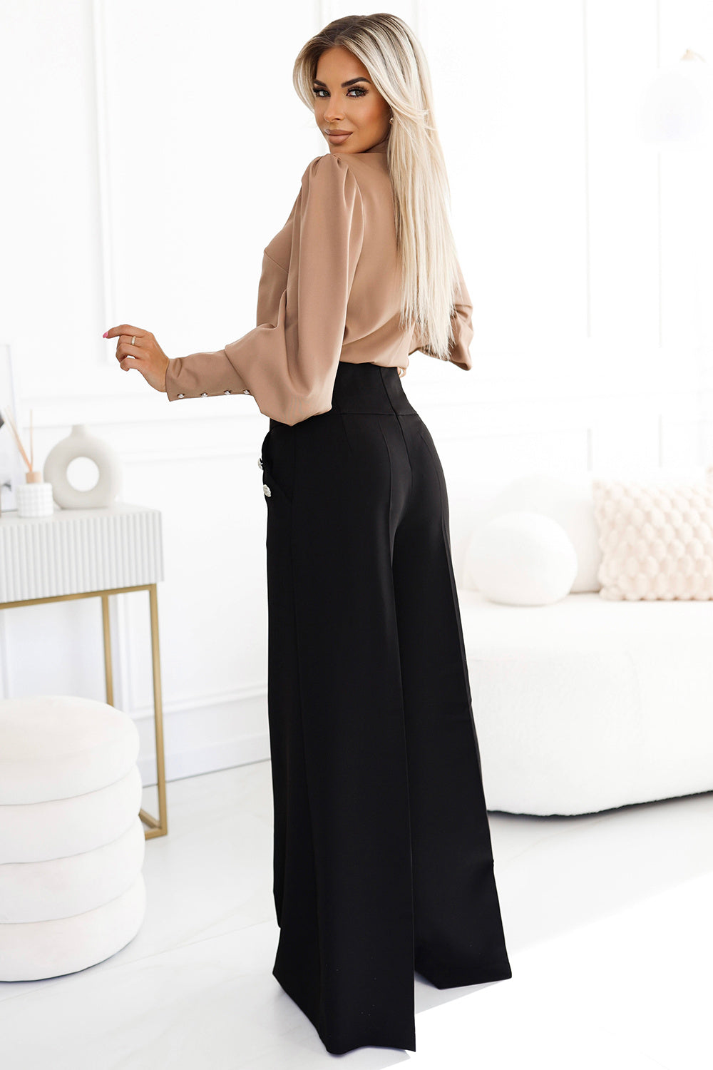 Chaussures à talons femme Numoco Pantalon Long Pantalon — noir