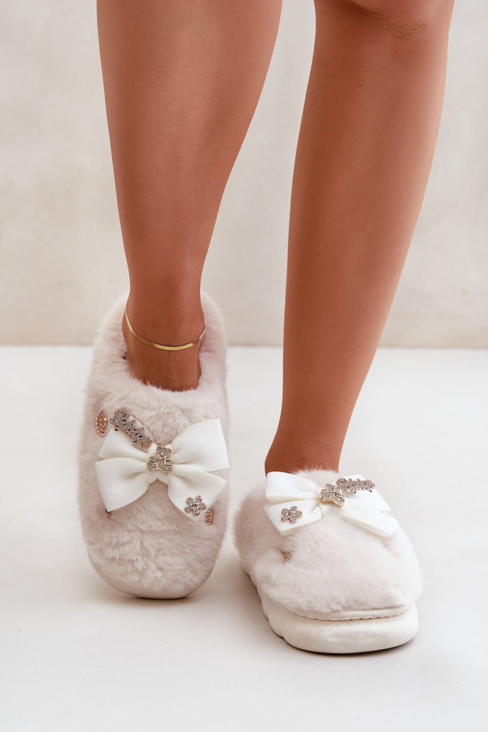 Pantalon femme Step in style Pantoufles Pantoufles — blanc