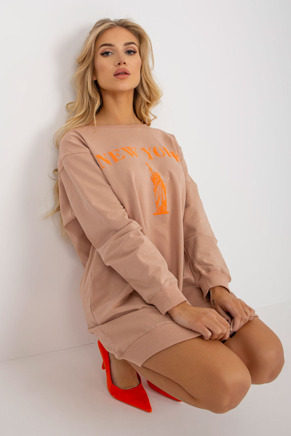 T-shirt femme Factory Price Sweatshirt Sweatshirt — beige