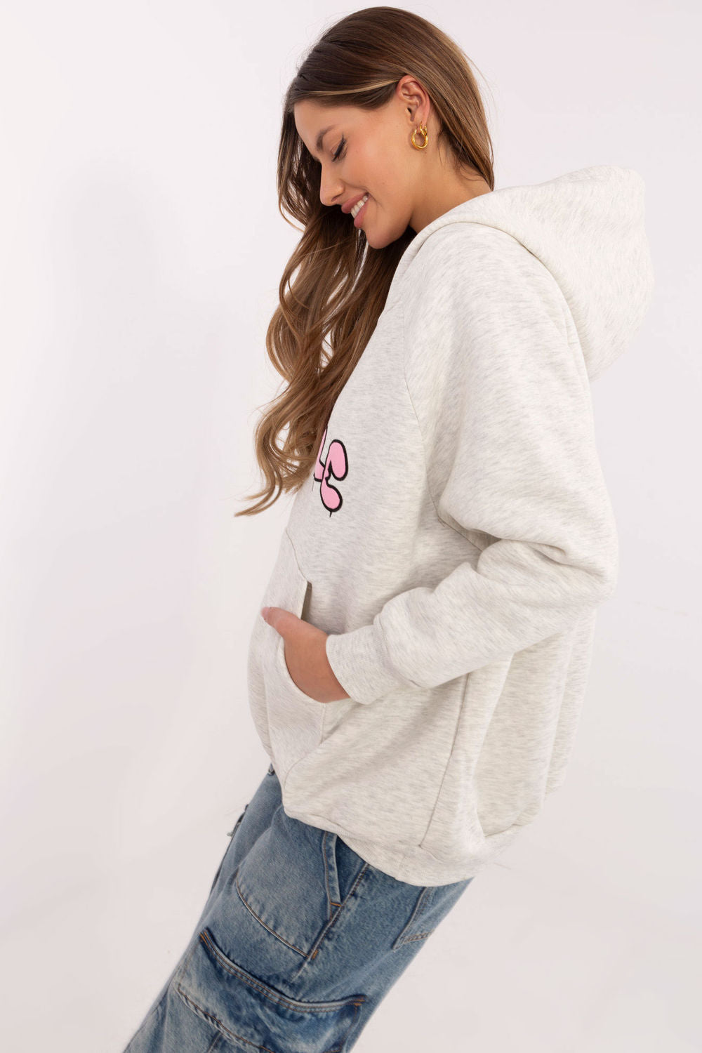 T-shirt femme Factory Price Sweatshirt Sweatshirt — gris