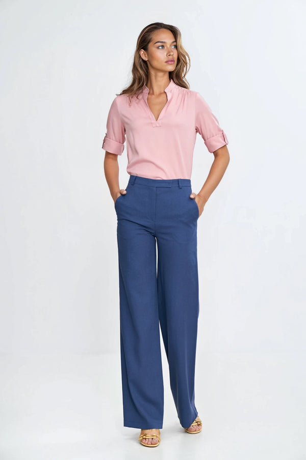 Chaussures à talons femme Nife Pantalon Long Pantalon — bleu
