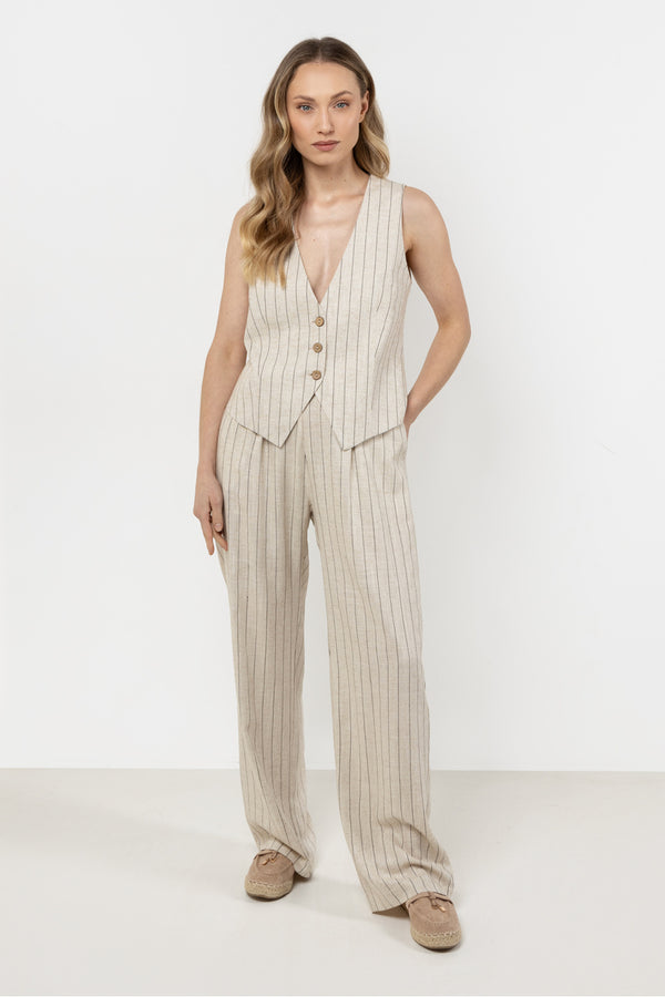 Chaussures à talons femme awama Pantalon Pantalon — beige