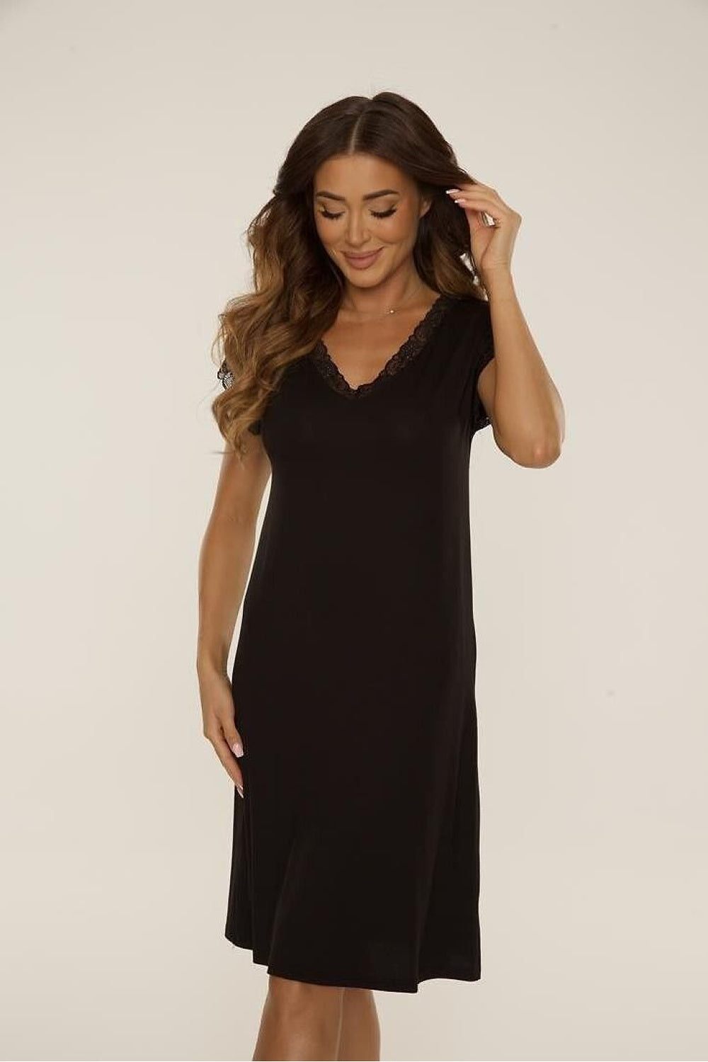 Nuisette femme De Lafense Chemise De Nuit — noir