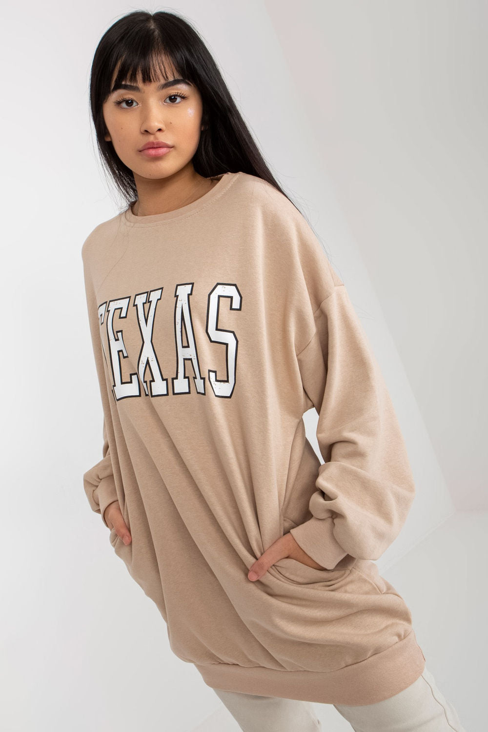 T-shirt femme Ex Moda Sweatshirt Sweatshirt — beige