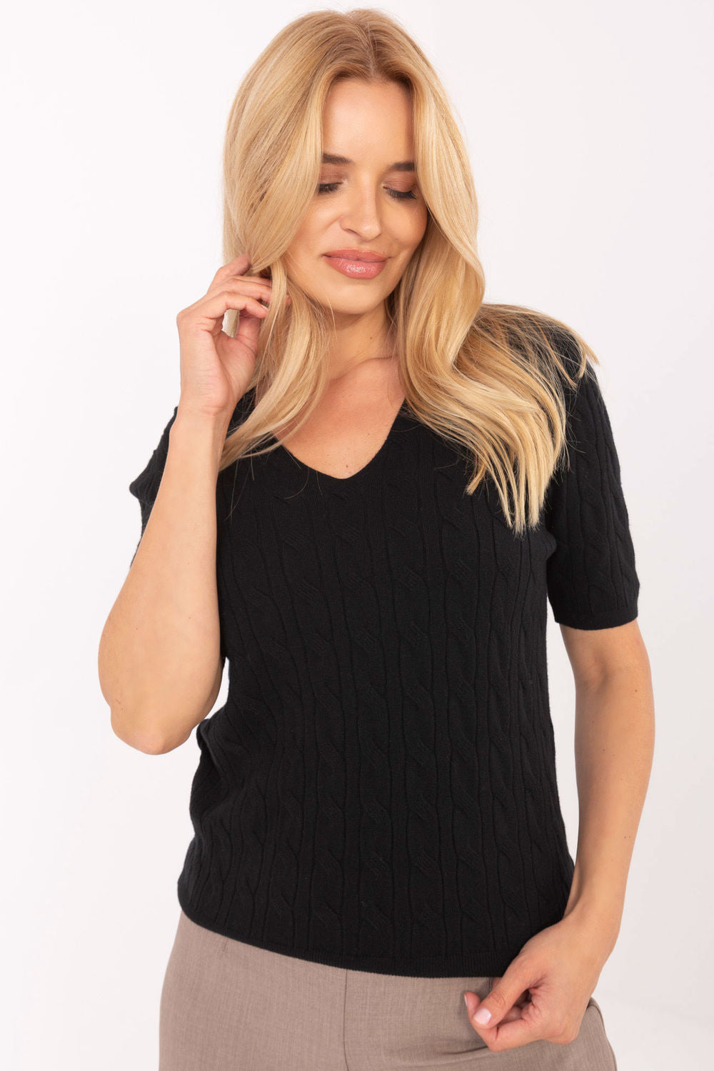 Pull femme Factory Price À Manches Courtes — noir
