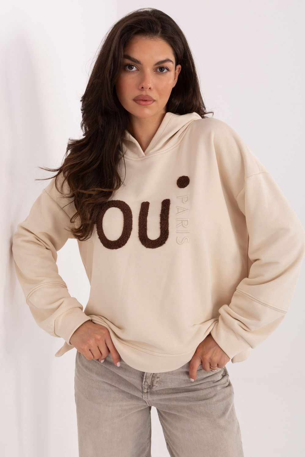 T-shirt femme Factory Price Sweatshirt Sweatshirt — beige