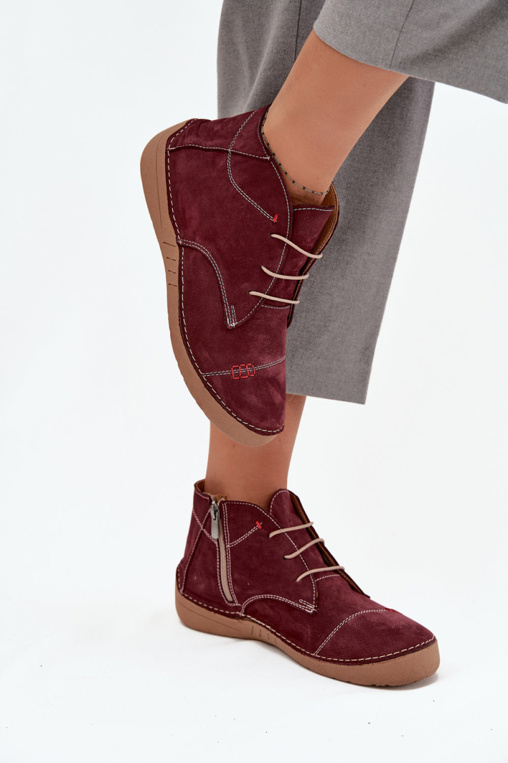 Bottes femme Step in style Chaussures Basses Chaussures — rouge