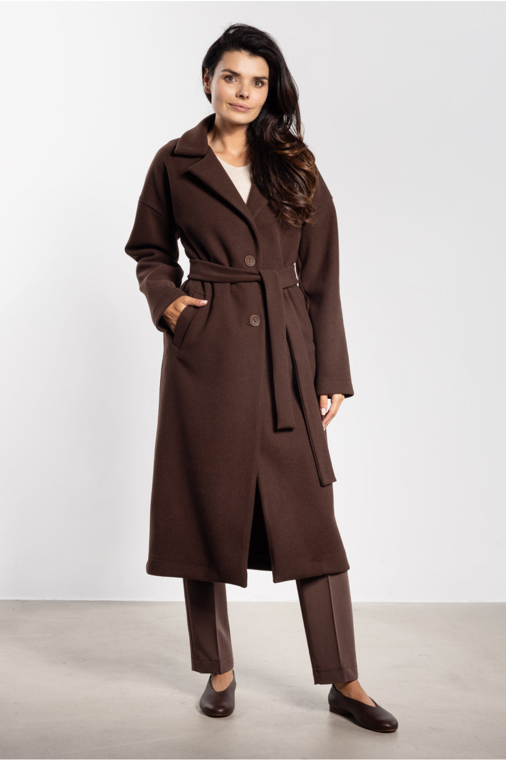 Manteau femme awama — brun