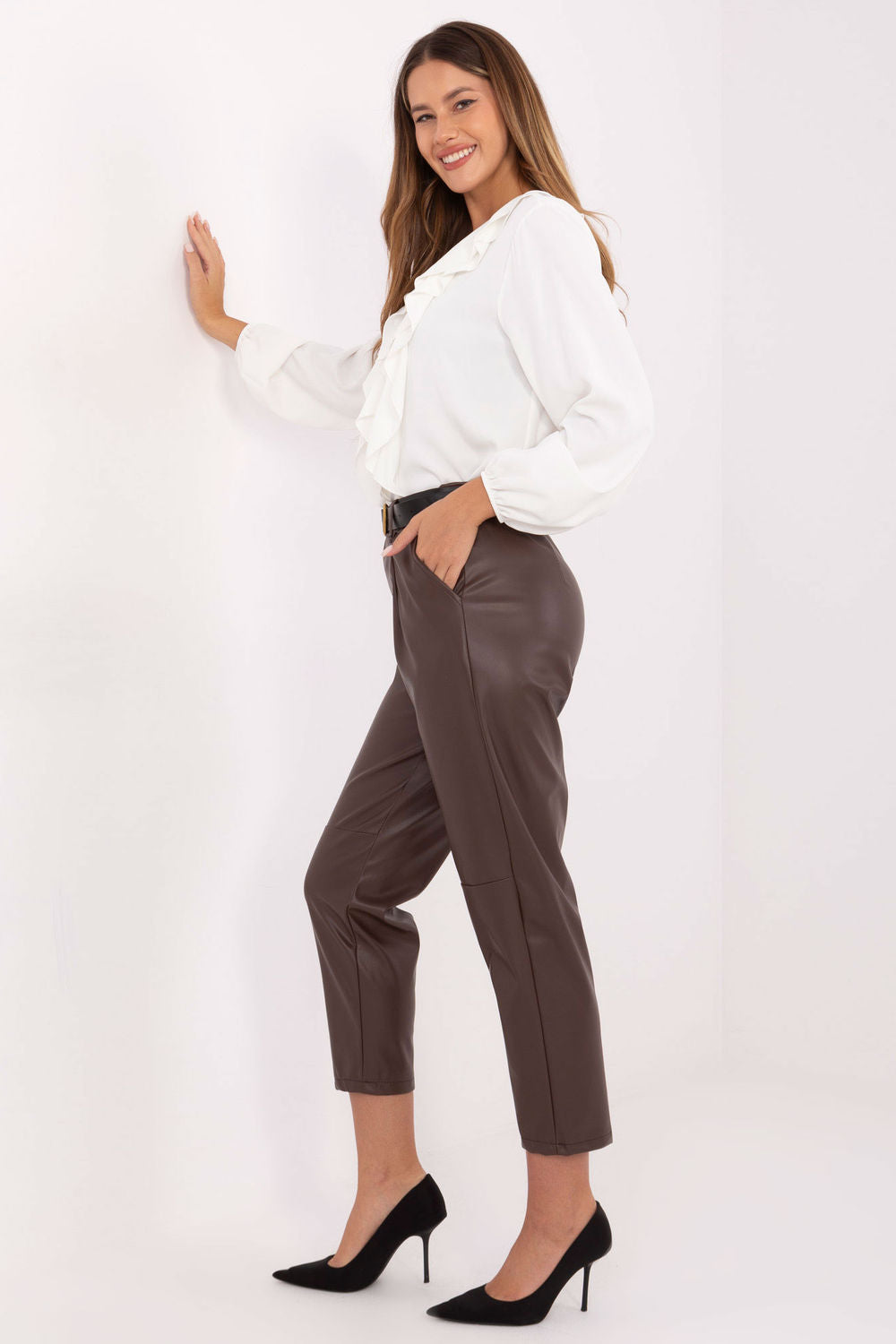 Chaussures à talons femme Rue Paris Pantalon Pantalon — brun