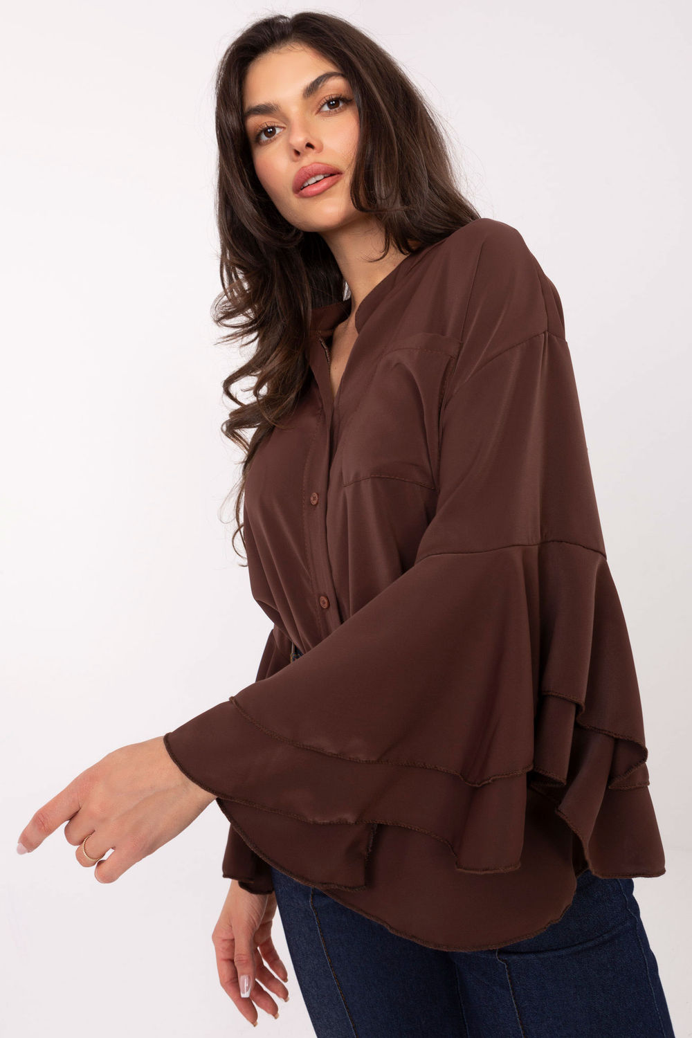 Blouse femme Rue Paris — brun