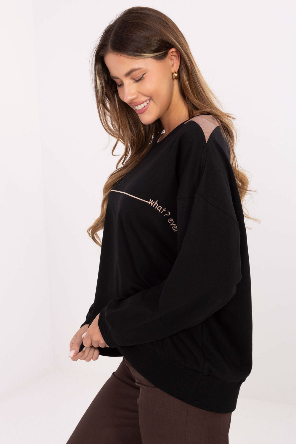 T-shirt femme Relevance Sweatshirt Sweatshirt — noir