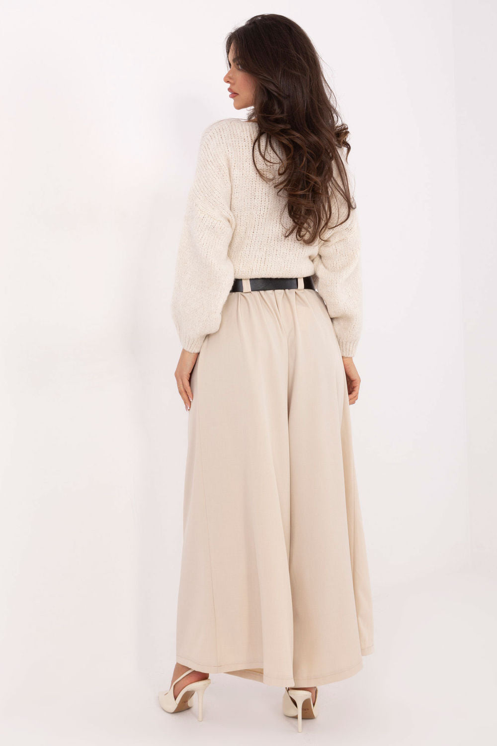 Chaussures à talons femme Italy Moda Pantalon Pantalon — beige