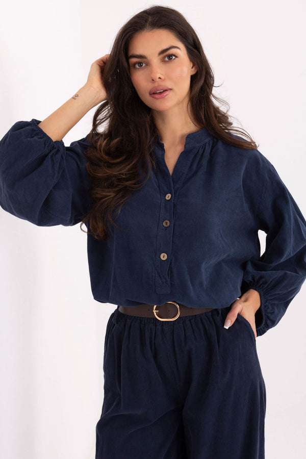 Blouse femme Italy Moda Chemisier Chemisier — bleu marine