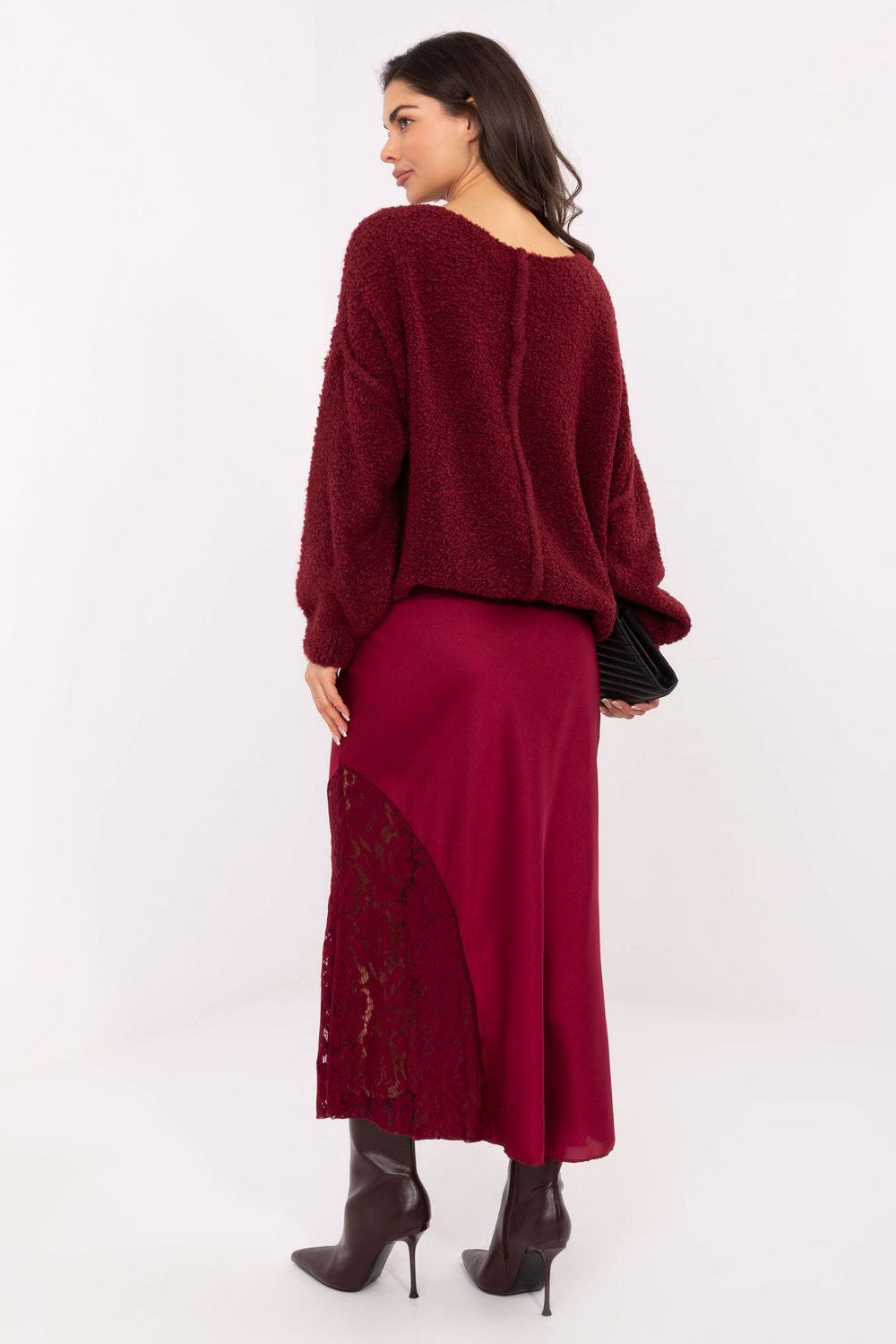 Jupe femme Rue Paris En Dentelle En — rouge