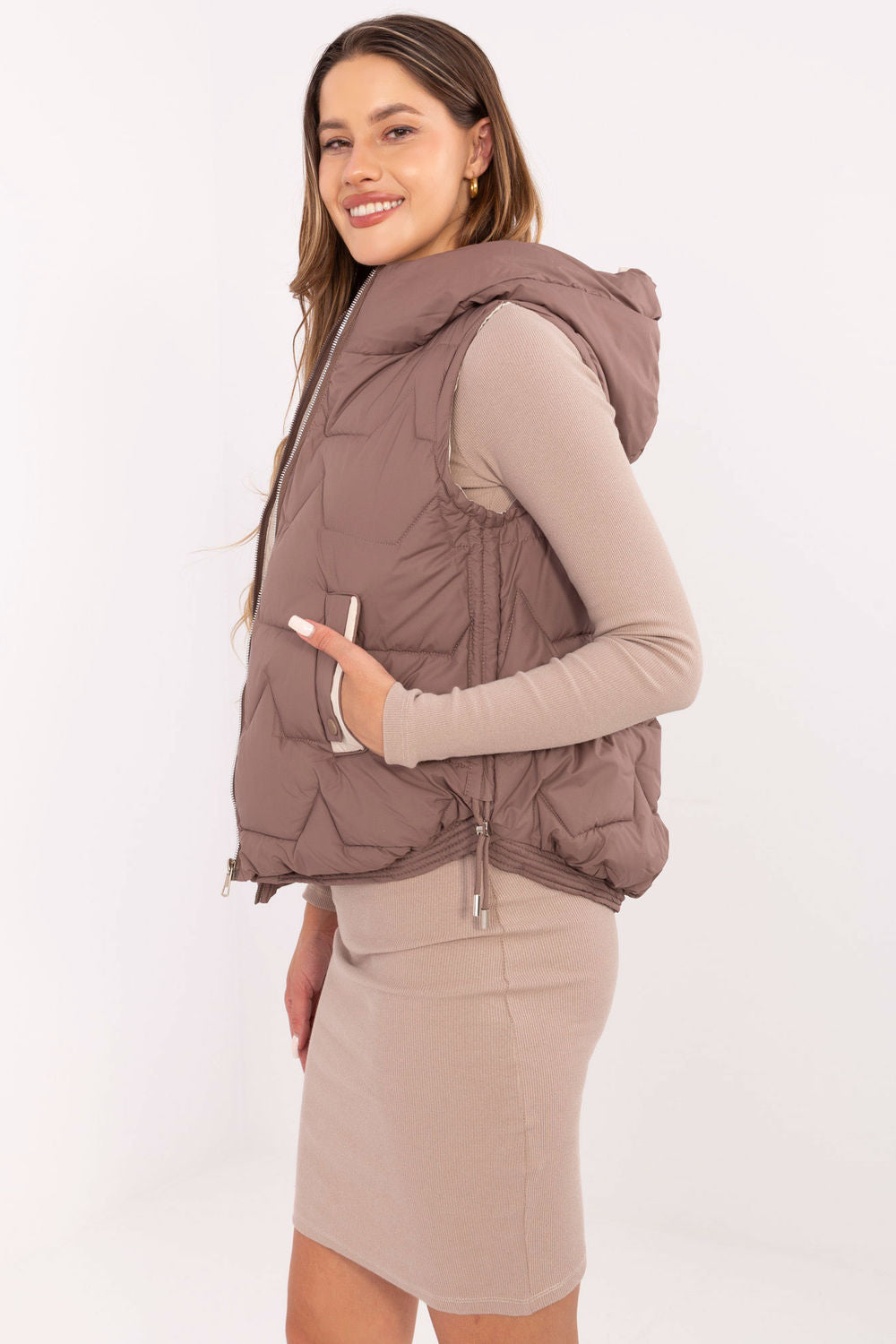 Gilet femme MBM — brun