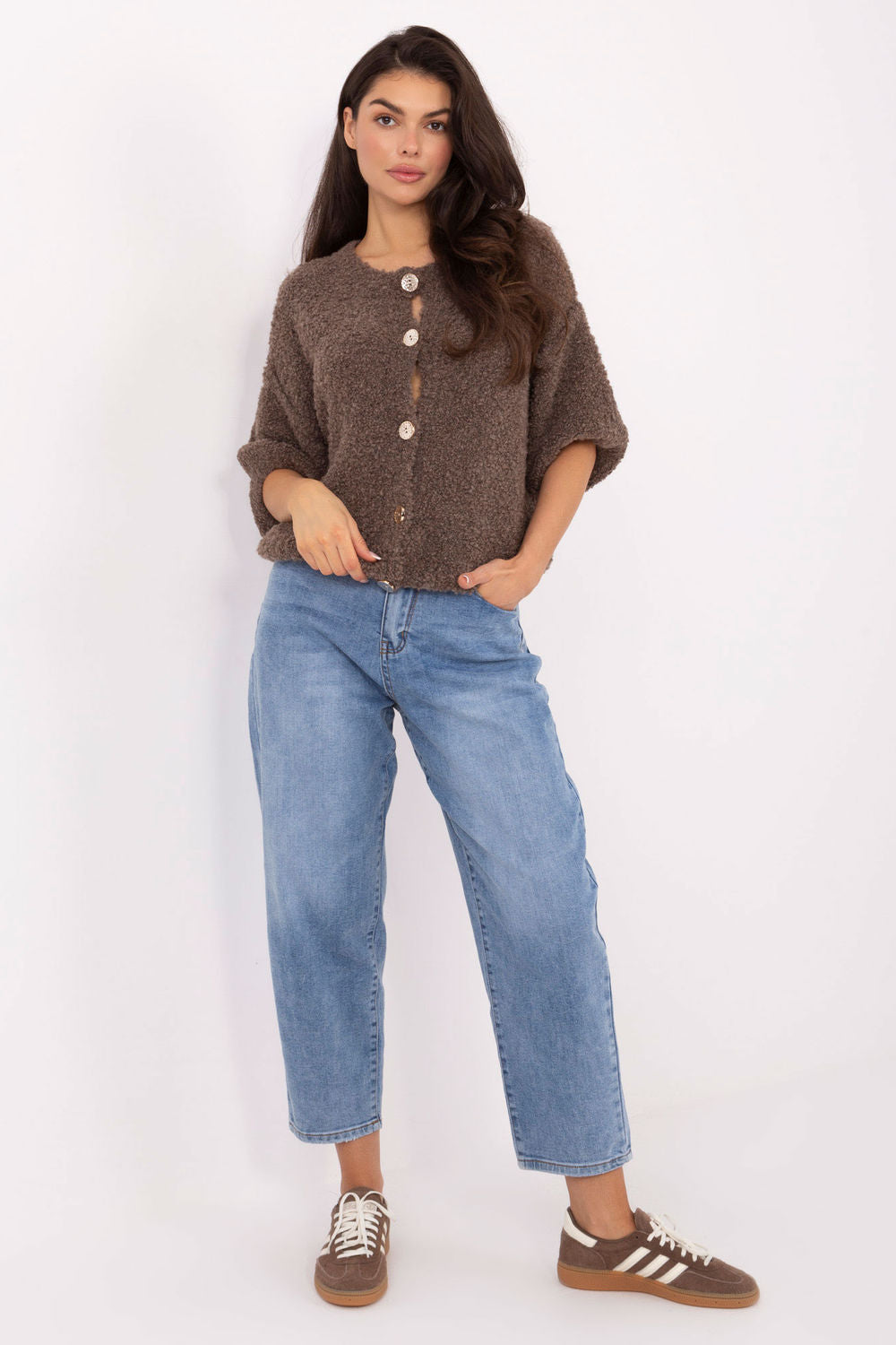 Cardigan femme Italy Moda — beige