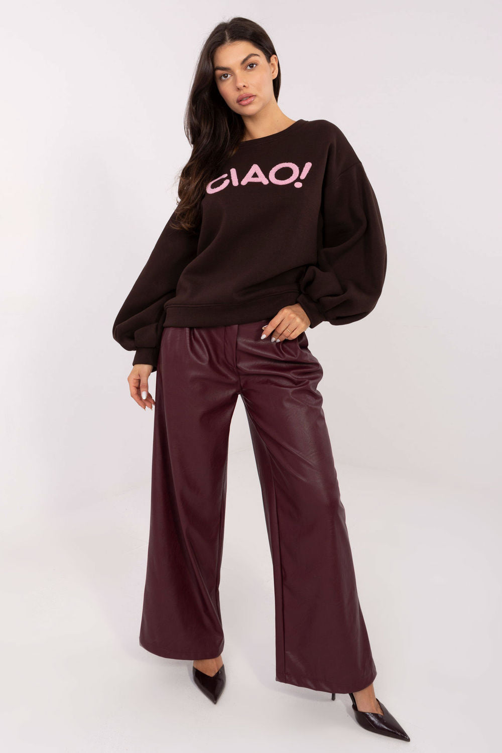 T-shirt femme Rue Paris Sweatshirt Sweatshirt — brun