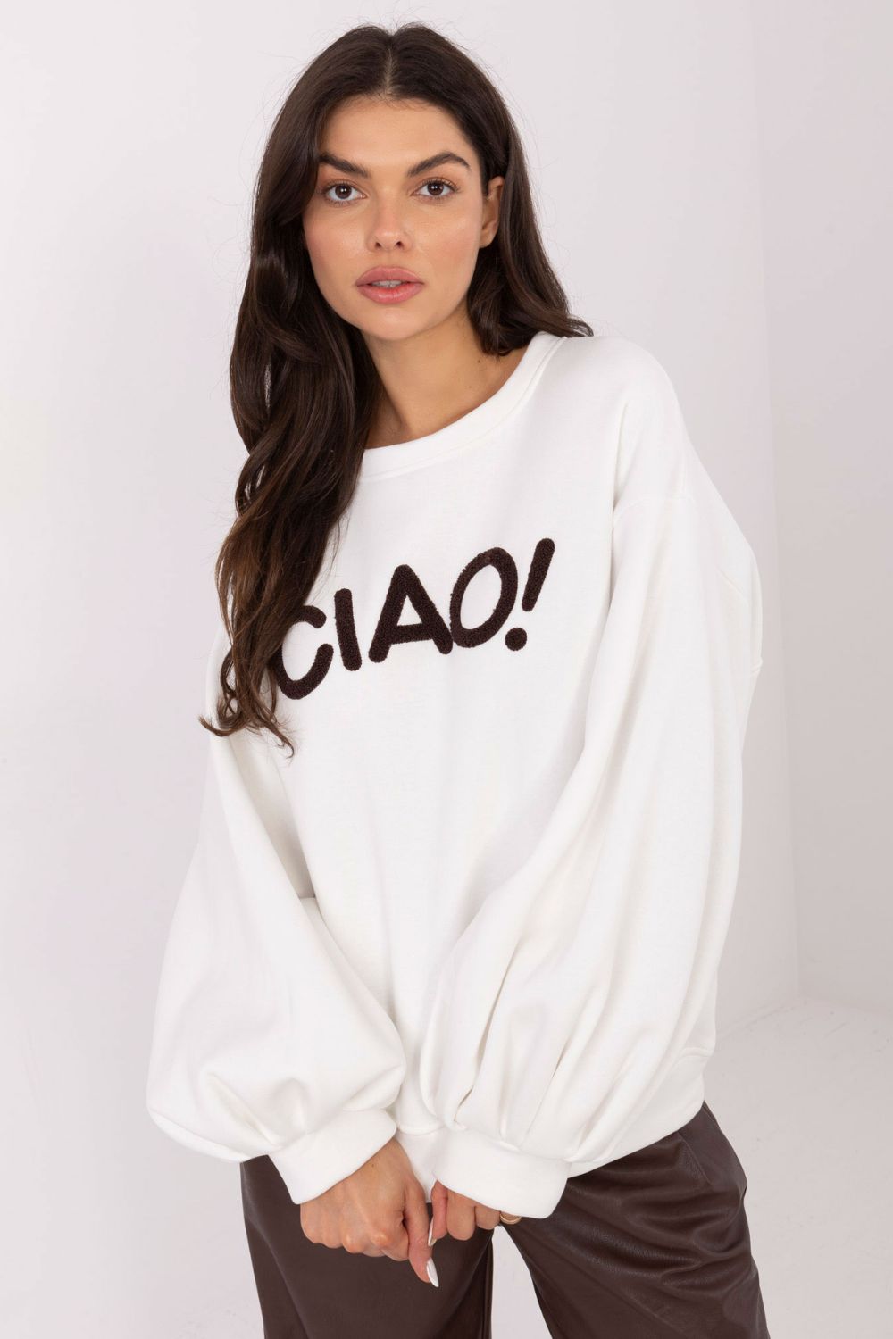 T-shirt femme Rue Paris Sweatshirt Sweatshirt — beige