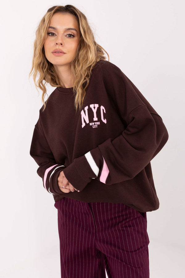 T-shirt femme Factory Price Sweatshirt Sweatshirt — brun