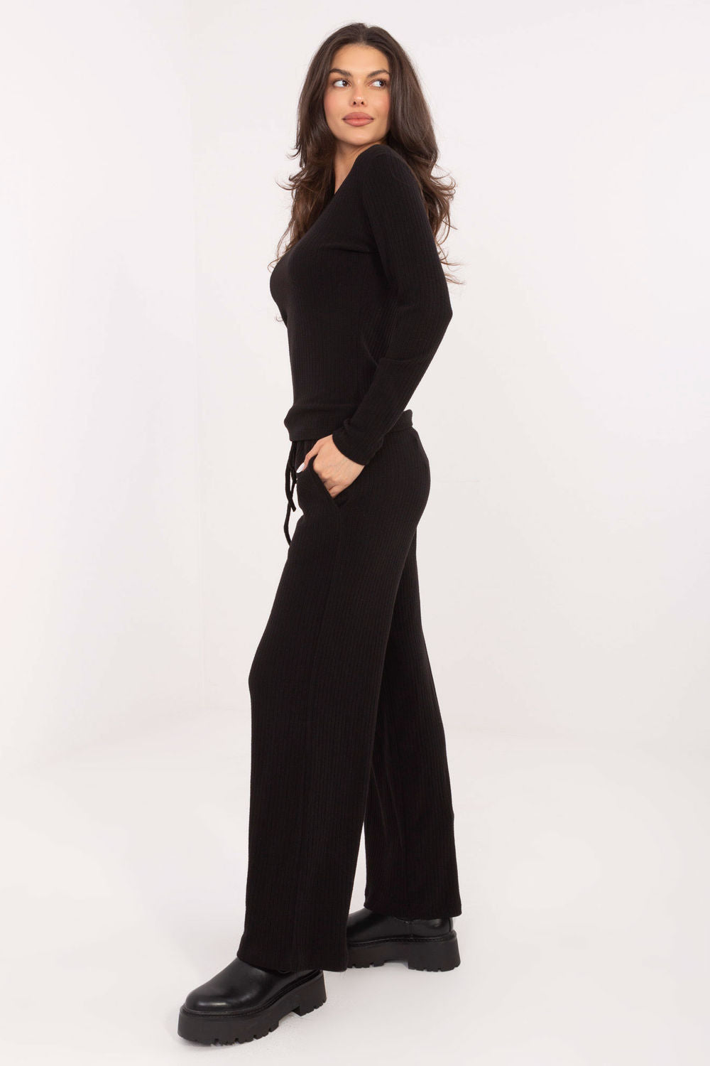 Chaussures à talons femme Factory Price Pantalon Pantalon — noir